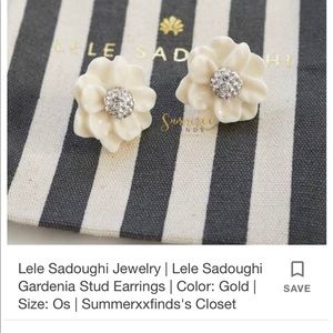 Lele Sadoughi Gardenia studs